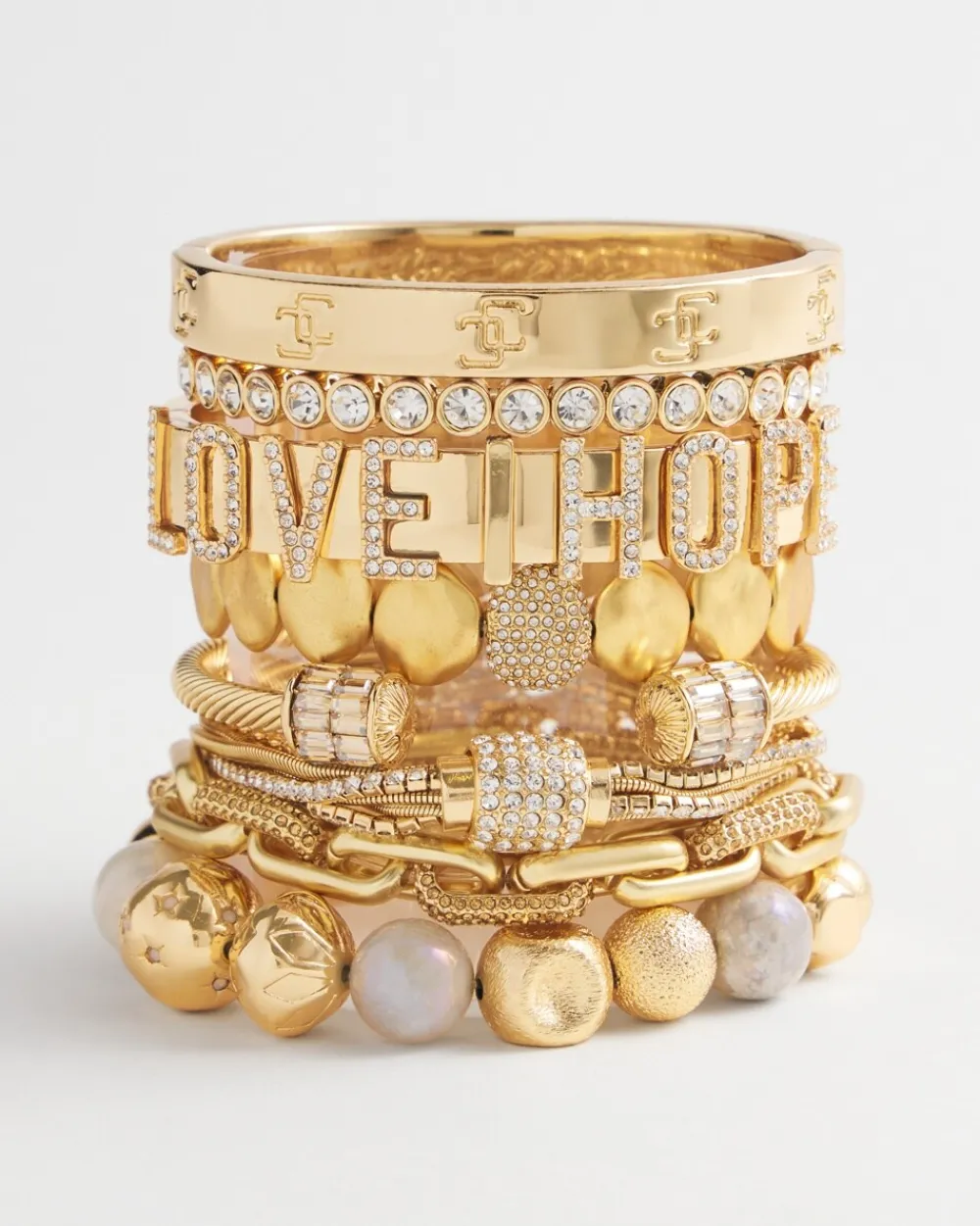 Flash Sale Love Hope Pavé Bangle Bracelet Bracelets | Bracelet Stacking