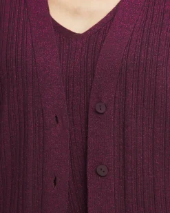 Clearance Lurex Ribbed Cardigan Sweaters | Matching Sets