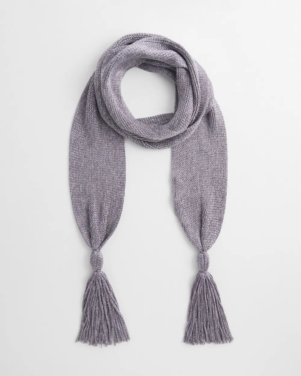 Clearance Metallic Knit Skinny Scarf Scarves