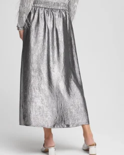 Best Sale Metallic Satin Maxi Skirt Skirts | Dresses