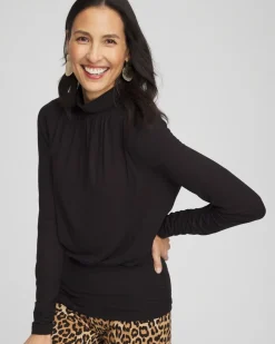 Outlet Micke Neck Banded Hem Top Tops