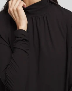 Outlet Micke Neck Banded Hem Top Tops