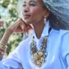 Store Mixed Metal Floral Statement Necklace Necklaces
