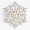 Fashion Mixed Metal Snowflake Brooch Pins & Brooches