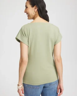Outlet Modern Cap Sleeve Tee Tops