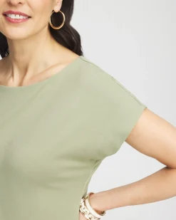 Outlet Modern Cap Sleeve Tee Tops