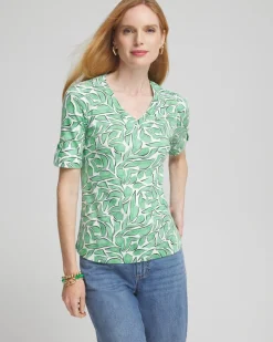 Clearance Modern Everyday V-neck Tee Tops
