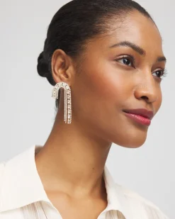 Clearance No Droop™ Embellished Candy Cane Tassel Earrings Earrings