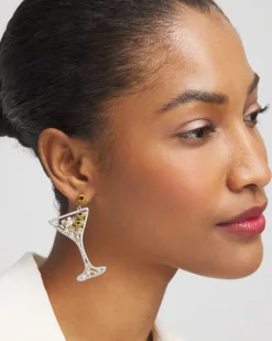 Sale No Droop™ Embellished Martini Earrings Earrings