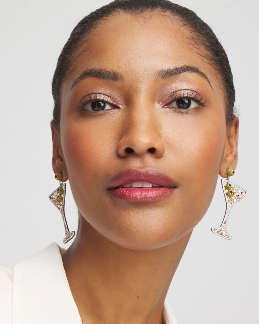 Sale No Droop™ Embellished Martini Earrings Earrings