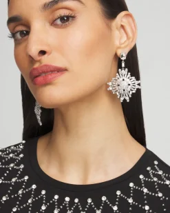 Discount No Droop™ Snowflake Drop Earrings Earrings