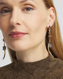 Outlet No Droop™ Stars And Moons Drop Earrings Earrings
