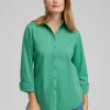 Online No Iron™ 3/4 Sleeve Shirt Tops