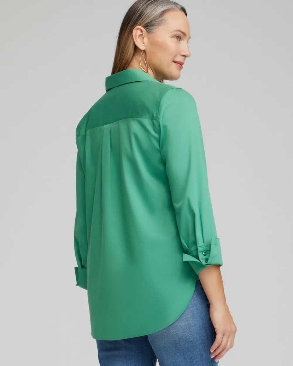 Online No Iron™ 3/4 Sleeve Shirt Tops