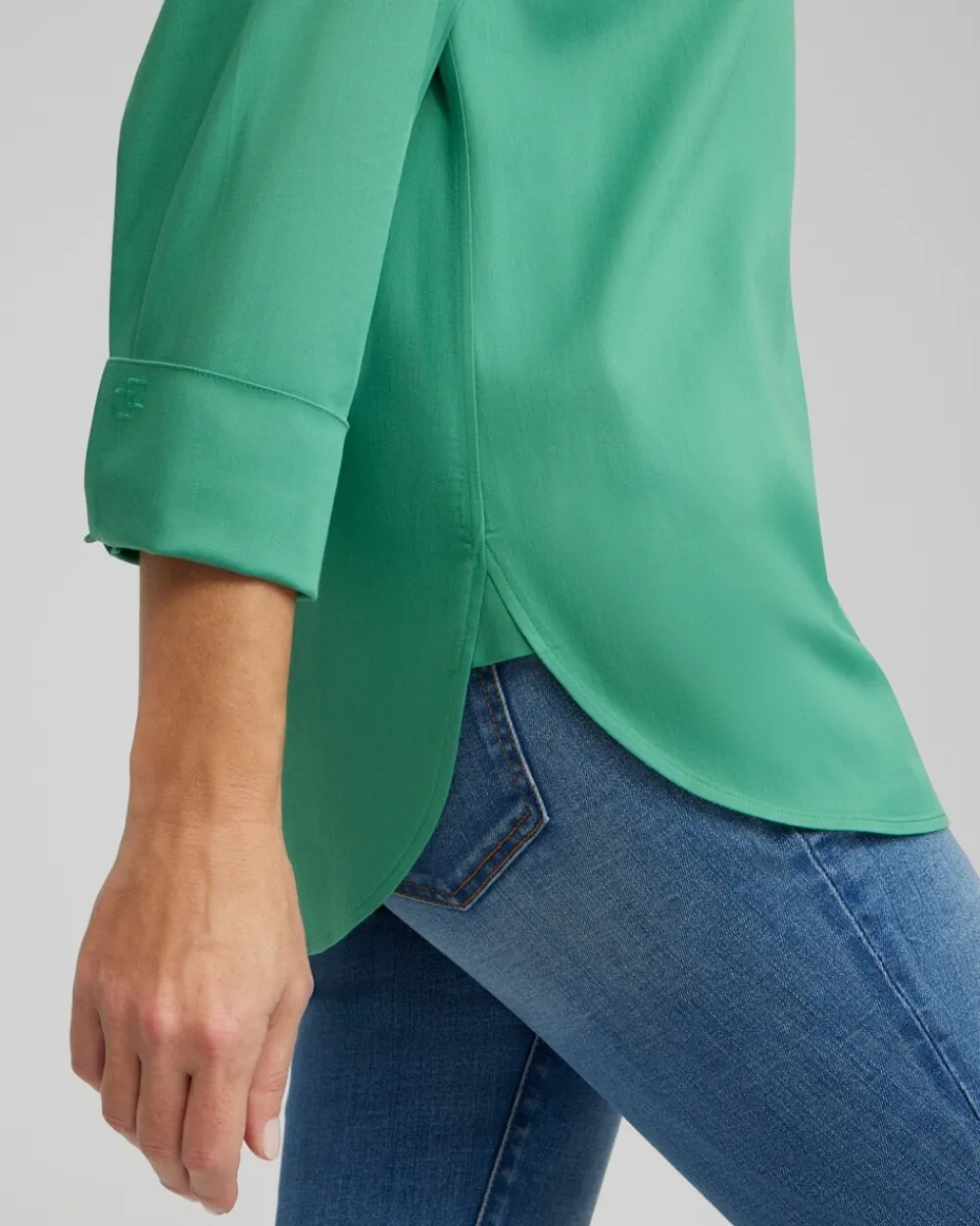 Online No Iron™ 3/4 Sleeve Shirt Tops