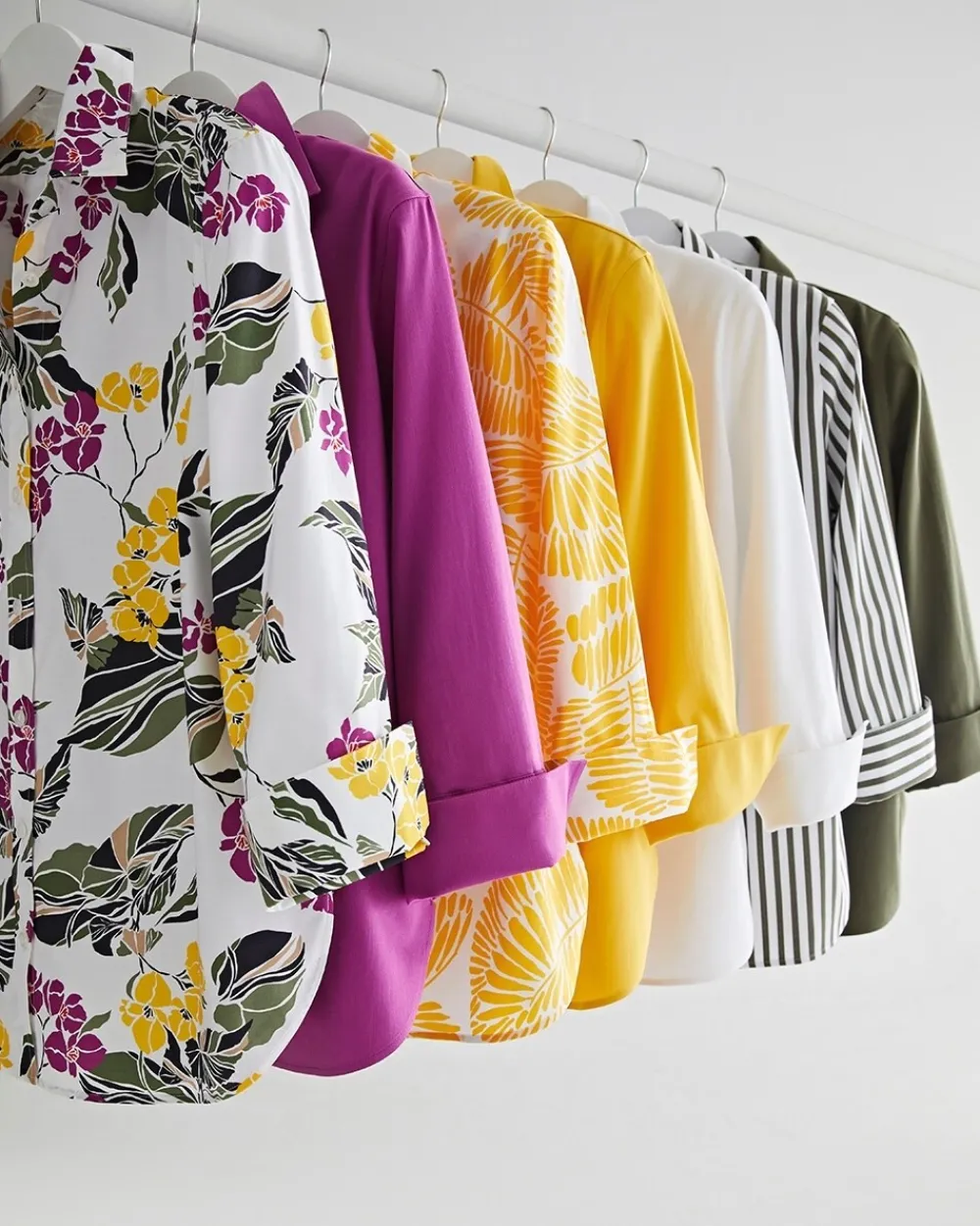 Online No Iron™ 3/4 Sleeve Stretch Shirt Tops | Blouses & Shirts