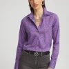 Hot No Iron™ Animal Print Jacquard Shirt Tops