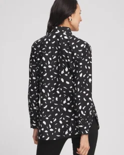 Fashion No Iron™ Dot Print Shirt Tops | Blouses & Shirts