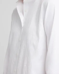 Shop No Iron™ Embroidered Sateen Stretch Tunic Tops