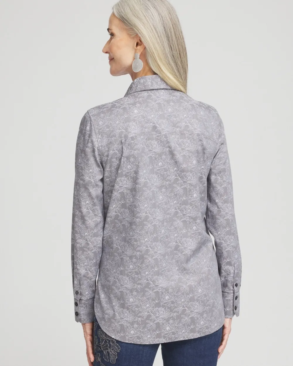 Best Sale No Iron™ Floral Jacquard Shirt Tops | Blouses & Shirts
