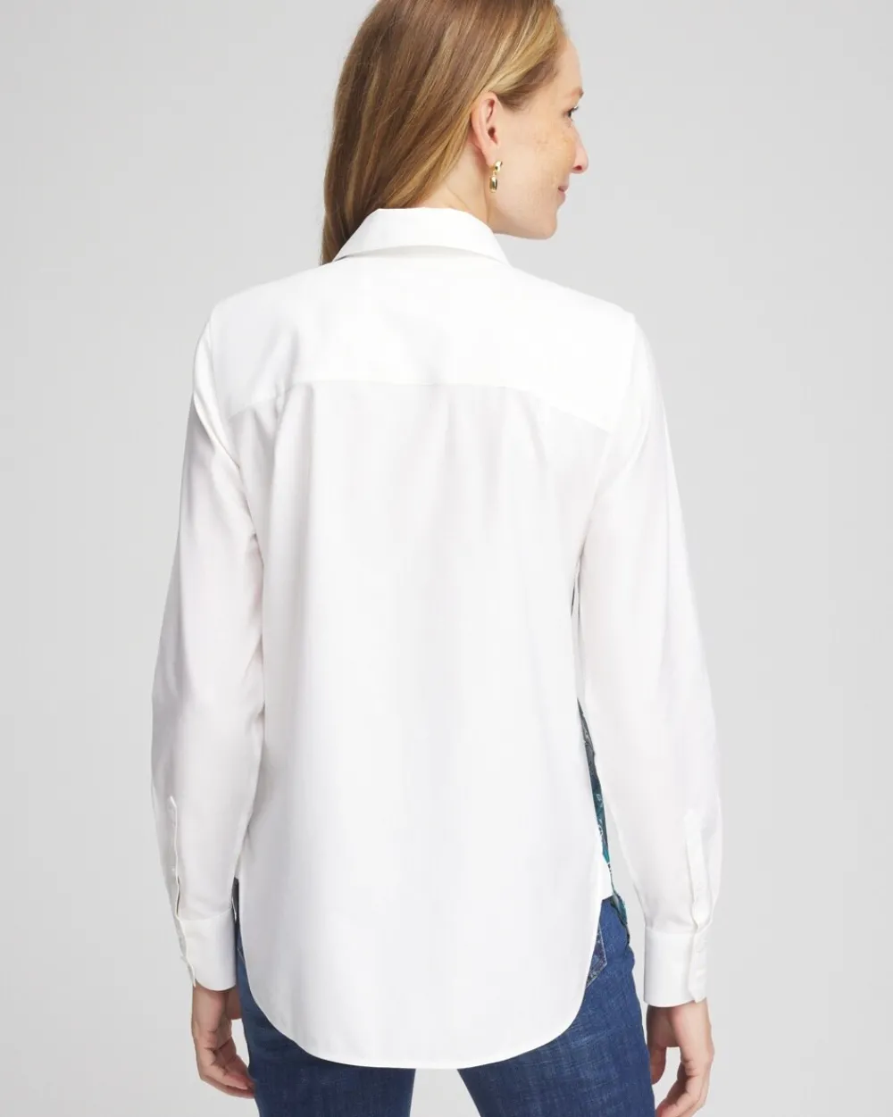 Clearance No Iron™ Floral Scrolls Shirt Tops