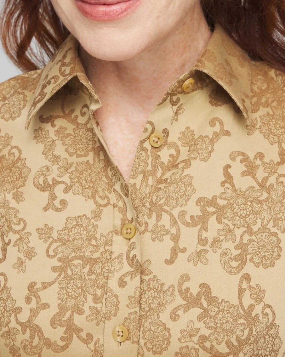 Flash Sale No Iron™ Jacquard Shirt Tops