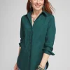 Store No Iron™ Green Jacquard Shirt Tops