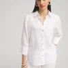 Clearance No Iron™ Linen 3/4 Sleeve Shirt Tops