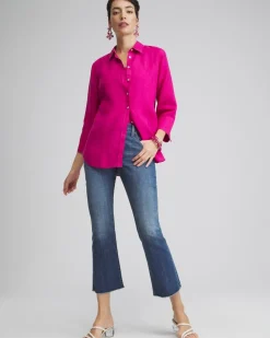 New No Iron™ Linen 3/4 Sleeve Shirt Tops