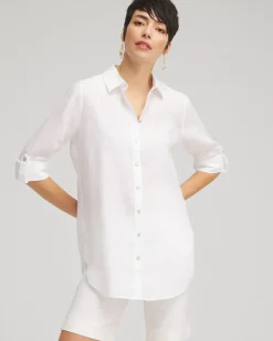 Cheap No Iron™ Linen Tunic Tops