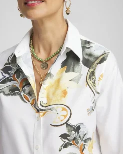Store No Iron™ Placed Floral Shirt Tops