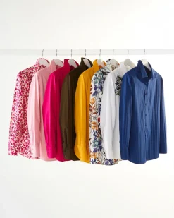Store No Iron™ Placed Floral Shirt Tops