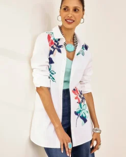 Shop No Iron™ Placed Floral Tunic Tops