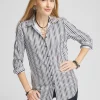 Sale No Iron™ Shimmer Stripes Shirt Tops