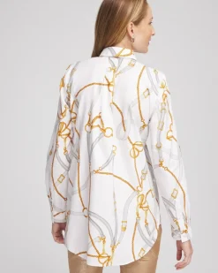 Fashion No Iron™ Status Print Tunic Tops