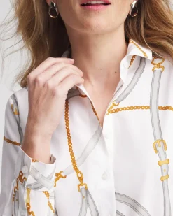 Fashion No Iron™ Status Print Tunic Tops