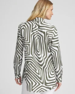 Fashion No Iron™ Stretch Abstract Print Tunic Tops
