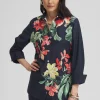 Clearance No Iron™ Stretch Floral Shirt Tops
