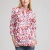 New No Iron™ Stretch Floral Shirt Tops
