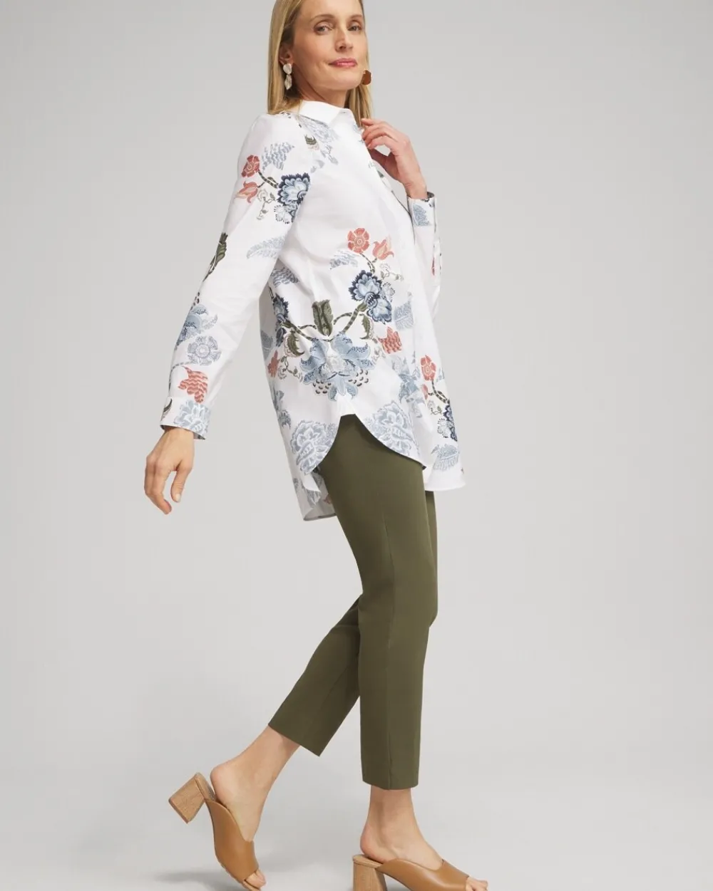 Best No Iron™ Stretch Floral Shirt Tops