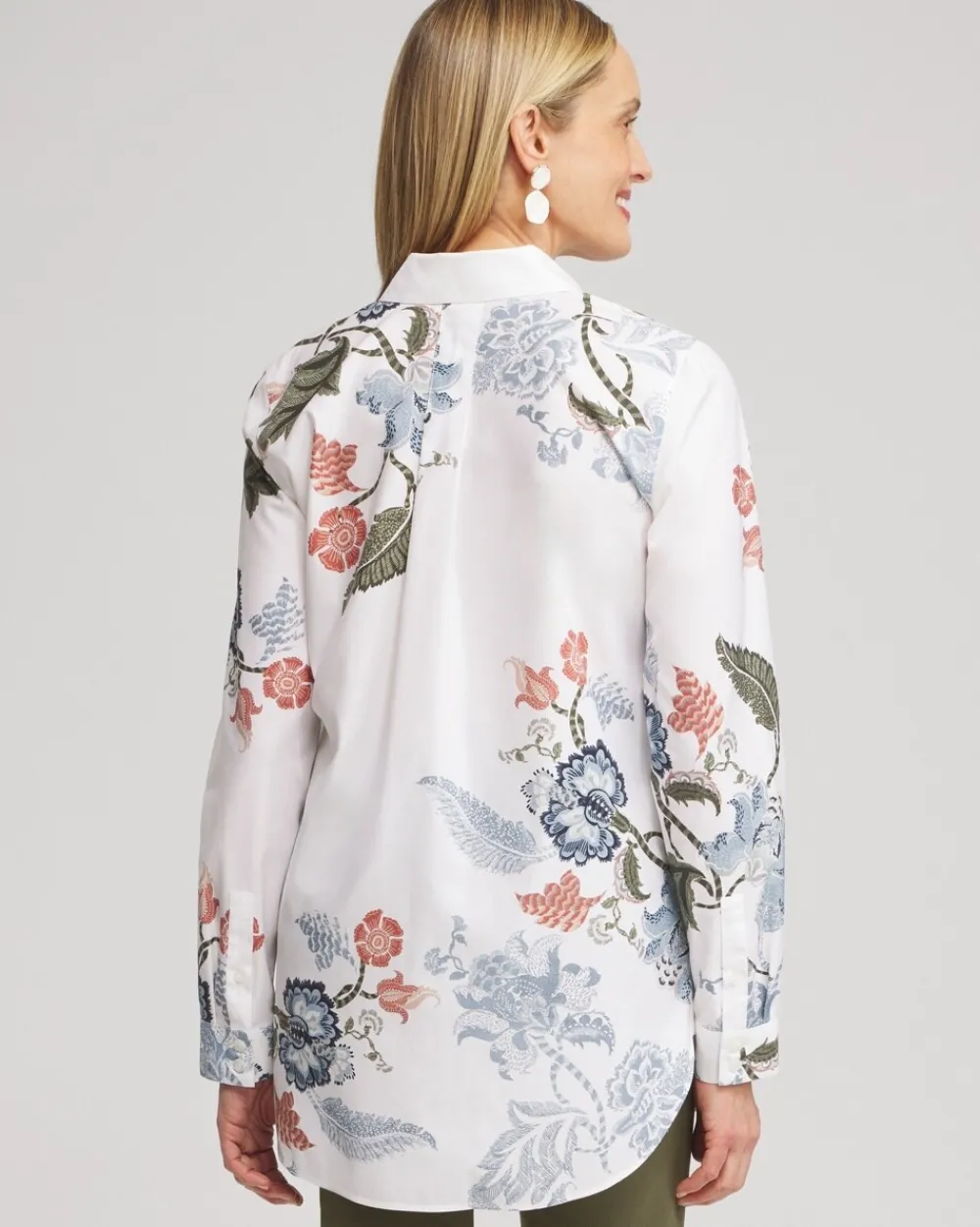Best No Iron™ Stretch Floral Shirt Tops