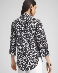Shop No Iron™ Stretch Leopard Shirt Tops