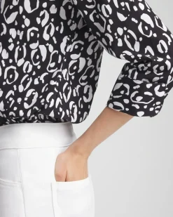 Shop No Iron™ Stretch Leopard Shirt Tops