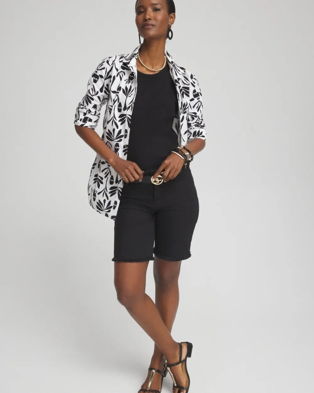 Clearance No Iron™ Stretch Pottery Shirt Tops