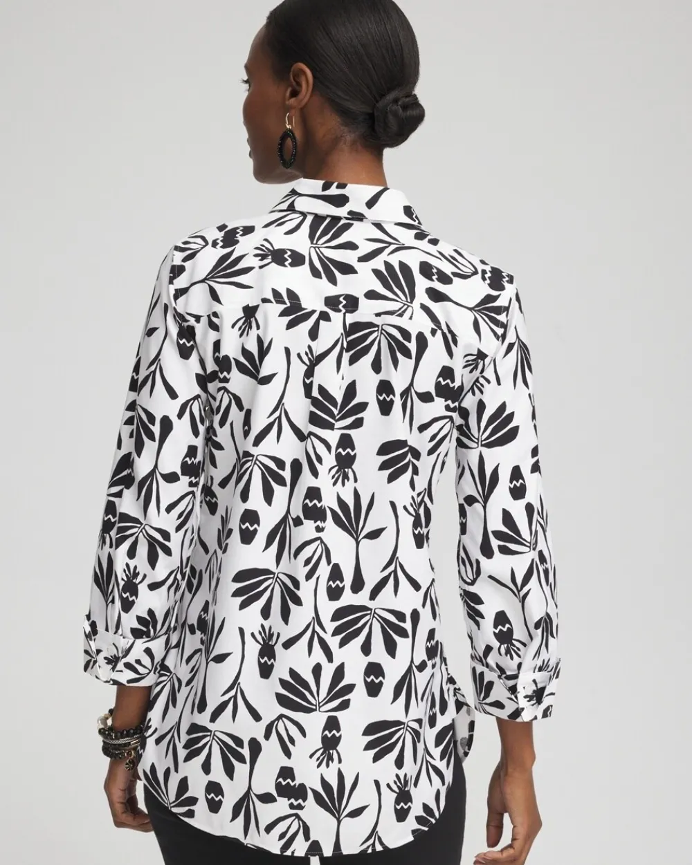 Clearance No Iron™ Stretch Pottery Shirt Tops