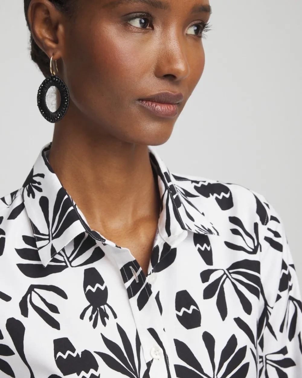 Clearance No Iron™ Stretch Pottery Shirt Tops