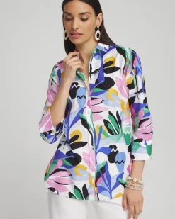 Shop No Iron™ Stretch Tropical Shirt Tops