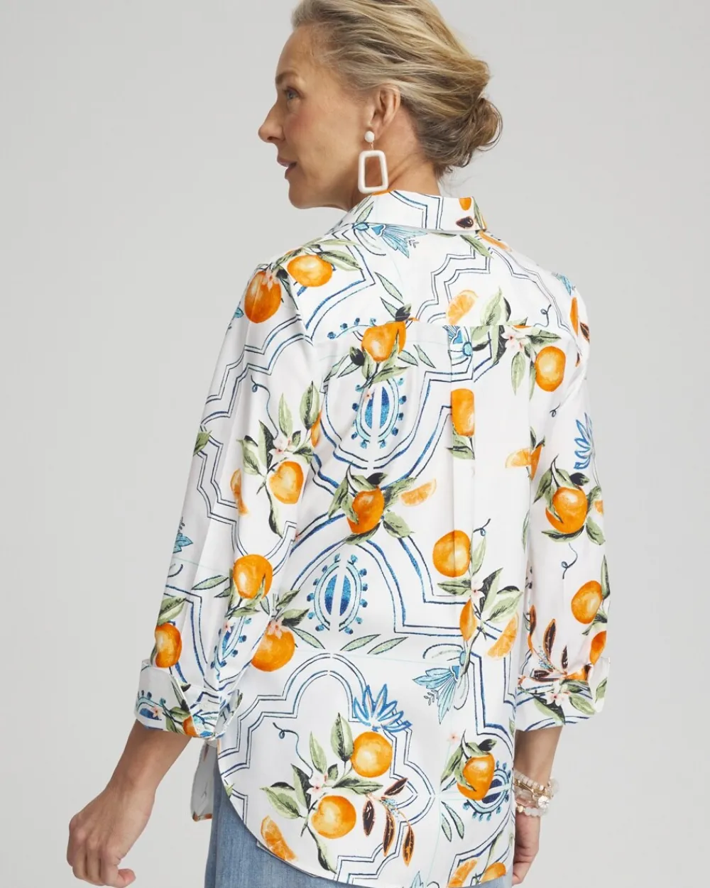 Cheap No Iron™ Stretch Tropical Shirt Tops