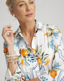 Cheap No Iron™ Stretch Tropical Shirt Tops