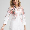 Cheap No Iron™ Stretch Warm Floral Shirt Tops